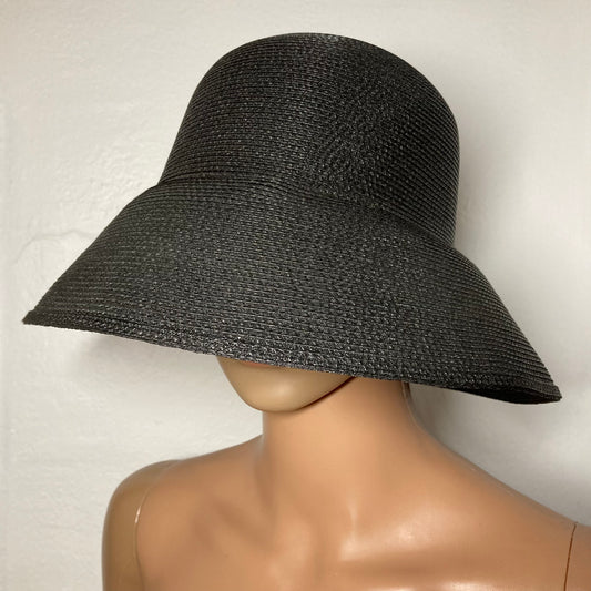 VINTAGE BETMAR Black 100% Polypropylene Classic Cloche Hat