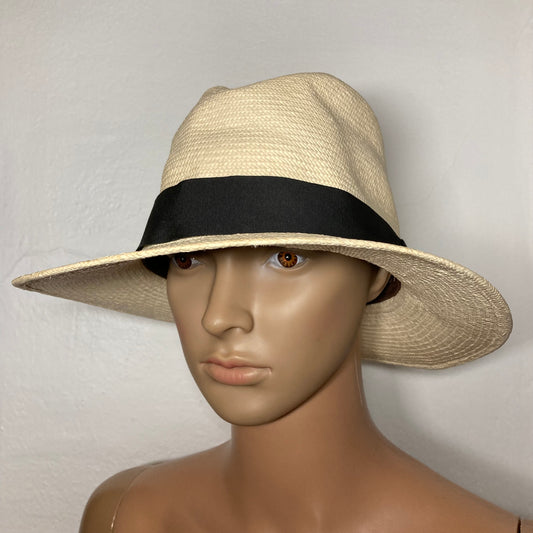 K. DORFZAUN REPUBLICA DEL CACAO Handcrafted In Ecuador Beige Panama Hat Size 55